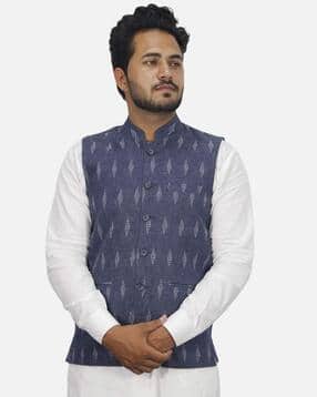 gargian master cut Men Printed Mandarin-Collar Sleeveless Nehru Jacket-picture-14