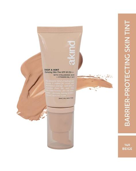 AKIND Drop A Hint Hydrating Skin Tint SPF 30 PA+++ Dewy Skin And Sun Protection - 140 Beige
