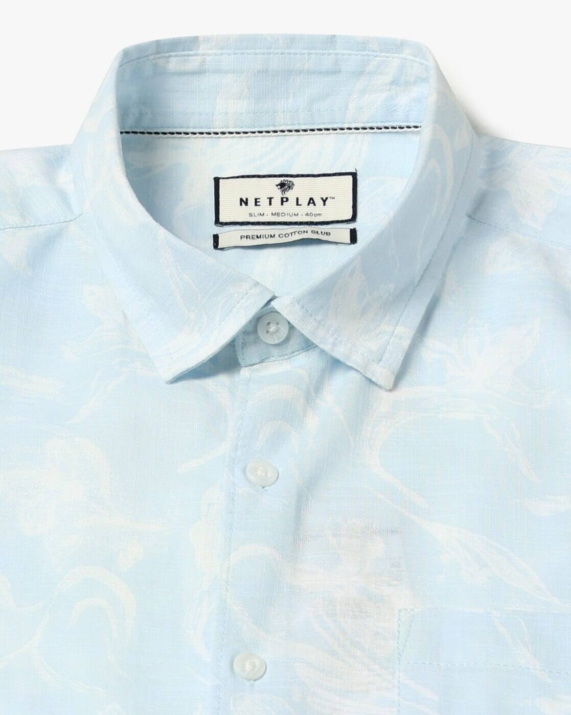 NP 34 HS SHIRT, BLUE, 38