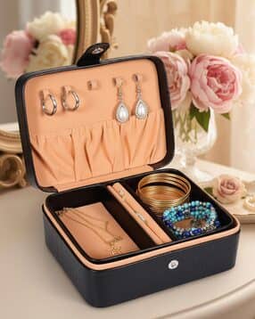 sassora Leather Travel Jewelry Box Organizer-picture-17