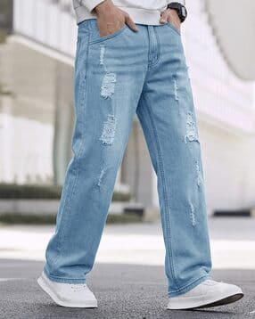 Heavily Washed Baggy Jeans-image-13