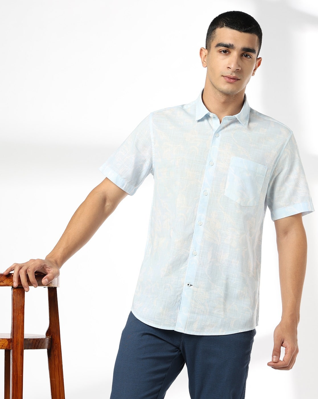 NP 34 HS SHIRT, BLUE, 38