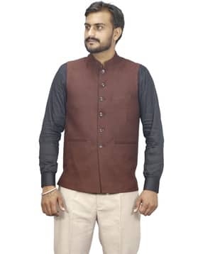 gargian master cut Men Checked Nehru Jacket-picture-8