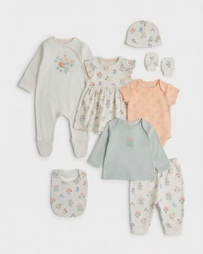 mothercare Girls Floral Print Cotton Gift Set-picture-14