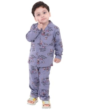 Boys Printed Shirt & Pants Set-image-3