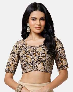 naidu hall Women Floral Print Front Open Blouse-picture-17