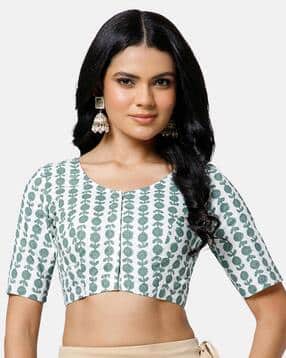 naidu hall Women Floral Print Front Open Blouse-picture-38