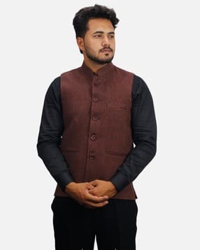 gargian master cut Men Mandarin-Collar Sleeveless Nehru Jacket-picture-48