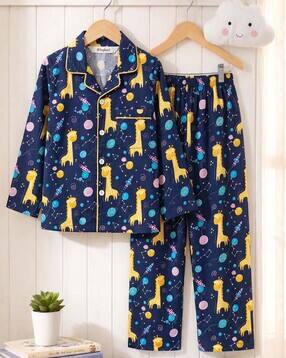 sephani Girls Graphic Print Nightwear Set-picture-31