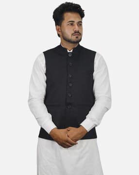 gargian master cut Men Mandarin-Collar Sleeveless Nehru Jacket-picture-41