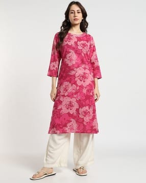 svrnaa by azorte Floral Straight Kurta-picture-31