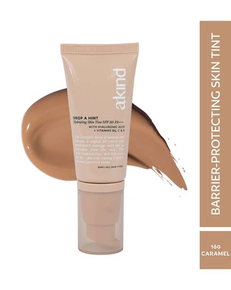 AKIND Drop A Hint Hydrating Skin Tint SPF 30 PA+++ Dewy Skin And Sun Protection - 160 Caramel