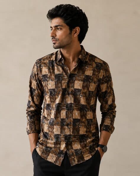Alpha Tribe Men Regular Fit Classic Shirt
