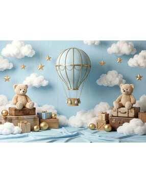 homebrew Teddy Bear Hot Air Balloon Theme Backdrop -picture-26