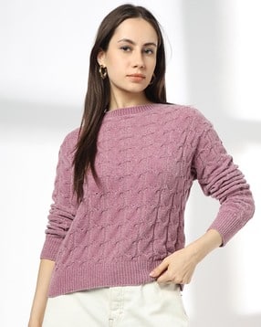 rio Women Cable-Knit Chenille Sweater-picture-12