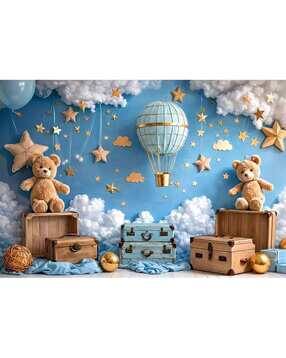 homebrew  Teddy Bear & Hot Air Balloon Cloud Theme Backdrop -picture-48