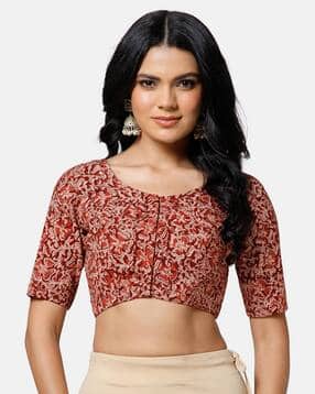 naidu hall Women Floral Print Front Open Blouse-picture-14
