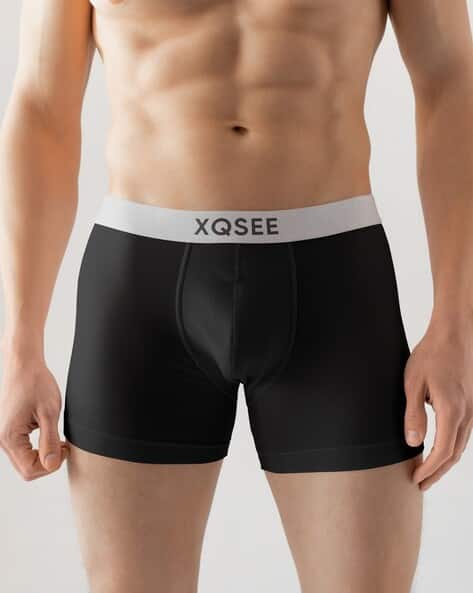 XQsee Men Low-Rise Trunk with Logo Waistband