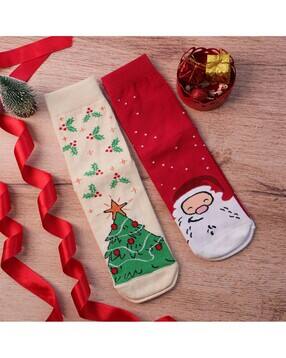 thela gaadi Unisex Pack of 2 Printed Mid-Calf Length Socks-picture-11