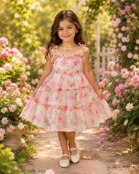 pamberston Girls Floral A-line Dress-picture-50
