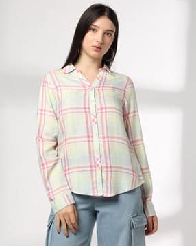 dnmx Women Checked Regular Fit Shirt-picture-53