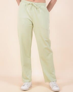 Ribbed Straight Track Pants with Insert Pockets-image-20
