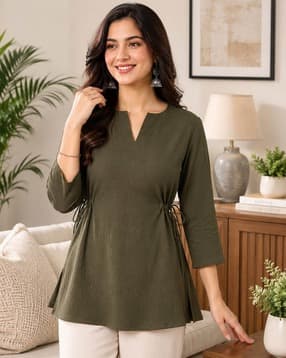 acai Women Round-Neck Straight Kurti-picture-43
