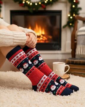 Unisex Pack of 2 Printed Mid-Calf Length Socks-image-33