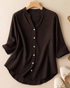 svaraa Women Cotton V-Neck Tunic-picture-21