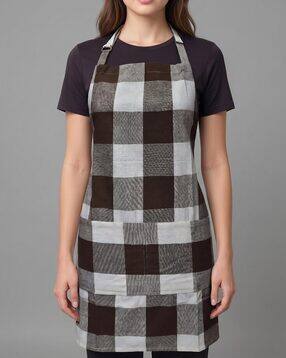 zensha decor Unisex Checkered Kitchen Apron-picture-30