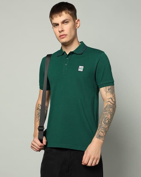 UNITED COLORS OF BENETTON Men Regular Fit Polo T-Shirt with Contrast Tipping