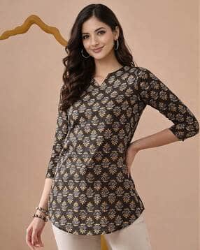 acai Women Floral Print Straight Kurti-picture-25