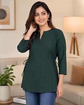 acai Women Round-Neck Straight Kurti-picture-16