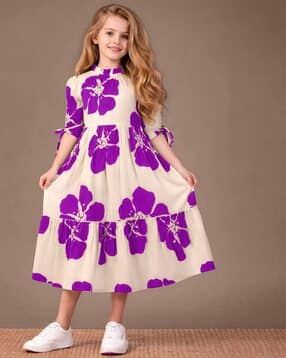 styleconnect Girls Floral Print A-Line Dress -picture-42