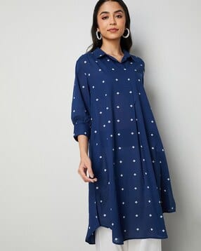 melange by lifestyle Women Geometric Print A-Line Kurta-picture-19