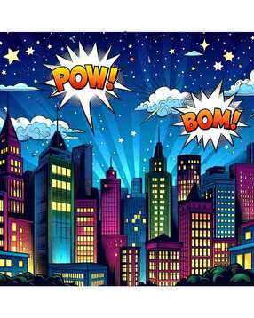 homebrew Superhero Comic City Backdrop -picture-40