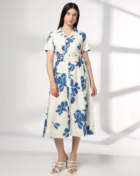 FIG Women Printed Shirt Dress