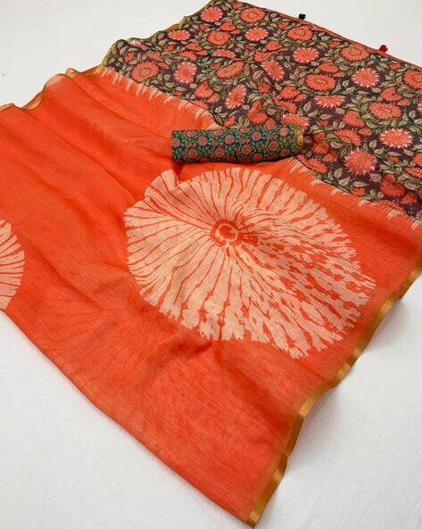 Indie Picks Women Printed Cotton Saree
