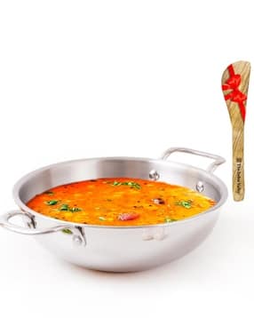Stainless Steel Induction-Safe Kadai with Spatula-2.7 L-image-45