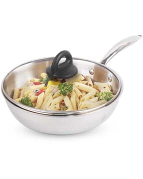 the indus valley Stainless Steel Fry Pan with Glass Lid-picture-27