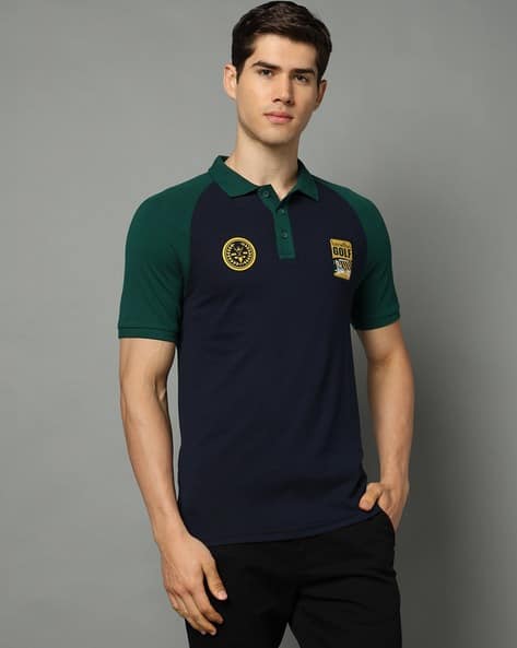 UNITED COLORS OF BENETTON Men Colourblock Regular Fit Polo T-Shirt