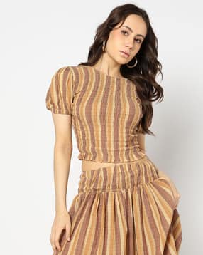 yousta Women Striped Crop Top-picture-35