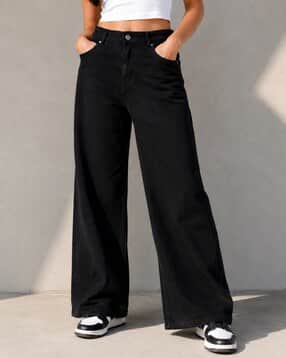 Women High-Rise Wide Jeans-image-26