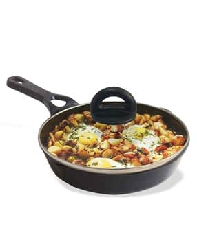the indus valley Cast Iron Fry Pan with Glass Lid-picture-49