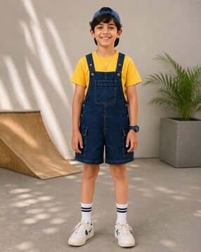 Boys Dungaree with T-Shirt-image-2