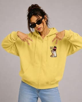 buda jeans co Women Printed Loose Fit Hoodie-picture-36