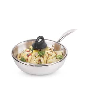 the indus valley Triply Stainless Steel Fry Pan with Glass Lid-picture-41