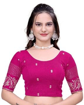 nyrika Women stretchable Embroidery Blouse-picture-34