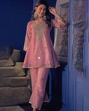 worivoc Women Embroidery A-line Kurta Set-picture-53
