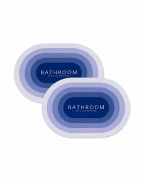 aazeem Luxury Oval Bathroom Floor Mat-picture-1